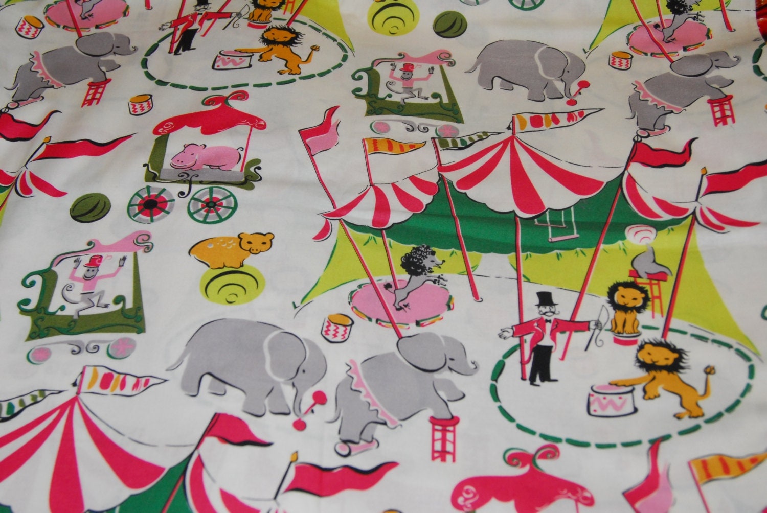Vintage Circus Fabric by Anna Griffin 100% High Quality