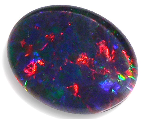 Opal 11x9mm Australian Black Fire Opal Triplet Cabochon