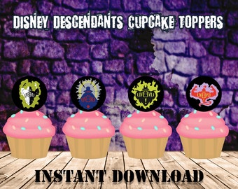 Disney Descendants Cupcake Toppers