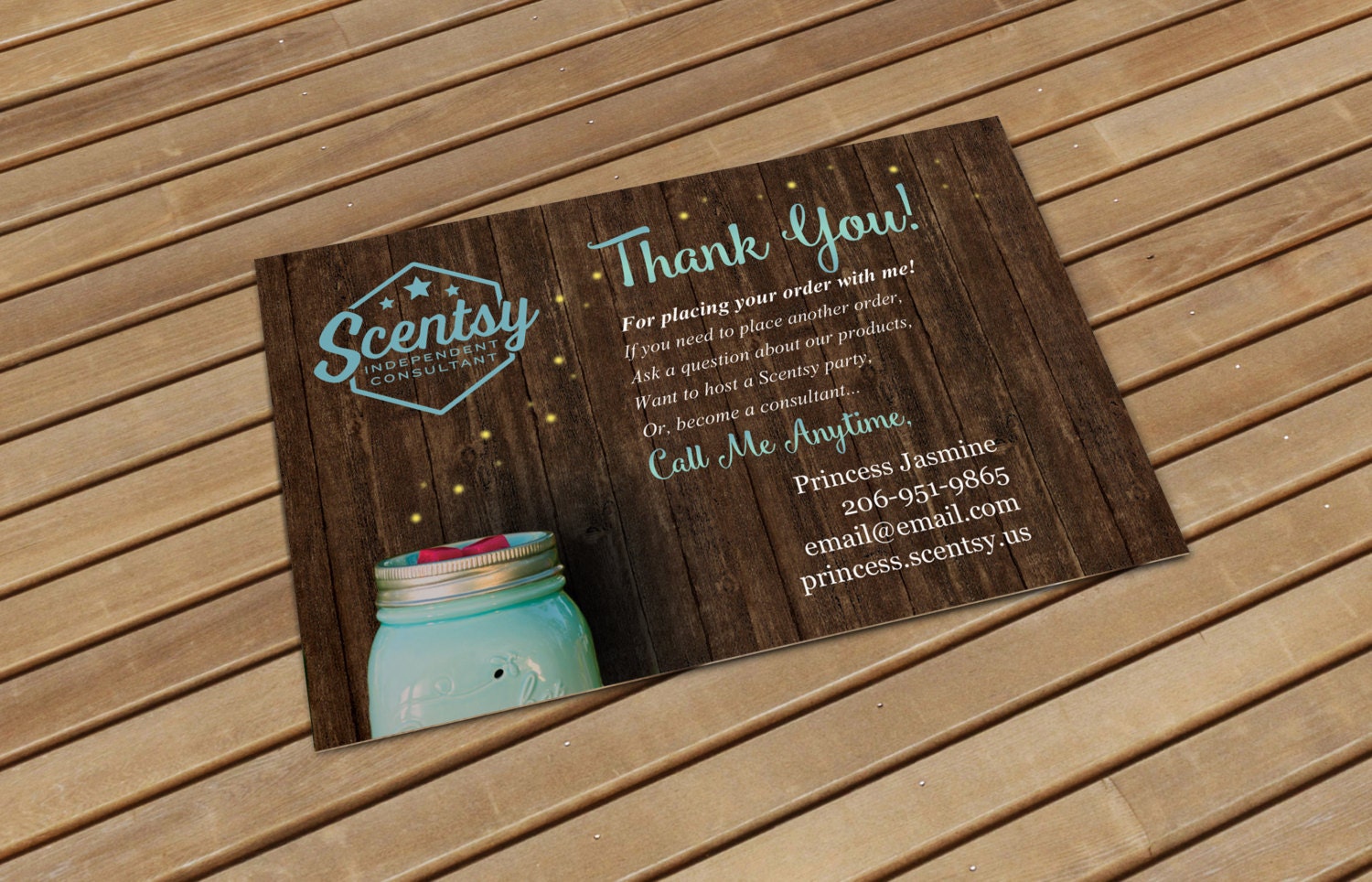 Chasing Fireflies Scentsy Thank You Cards by heartsandarrowsshop