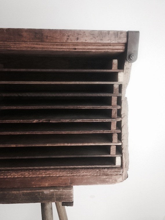 Antique Primitive Tobacco Wood Drying Rack Stand Press Studio