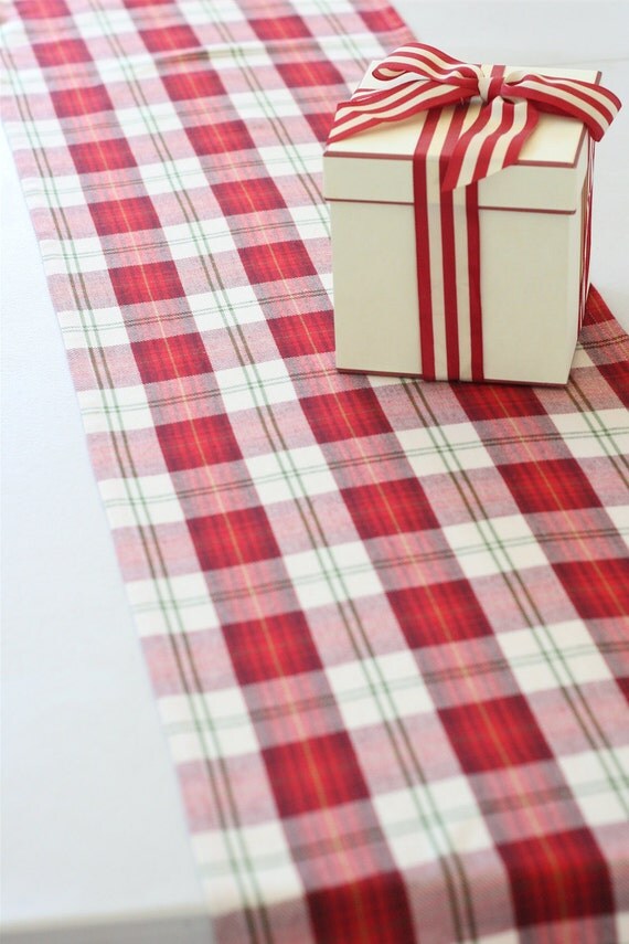Christmas Tartan table runner Plaid Tartan Table runner