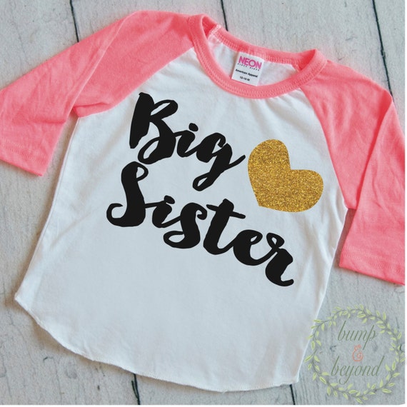 Big Sister Shirt Baby Announcement Shirt by BumpAndBeyondDesigns
