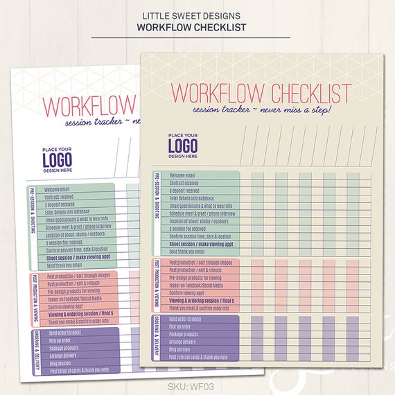 Checklist Template Photoshop Planning and Organizational Form - Photoshop Template for photographers (WKF03) -. 