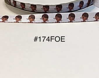 2/3/5 yard - 5/8" Doc Mcstuffins on White Fold Over Elastic, FOE, Headband Hair Accessories