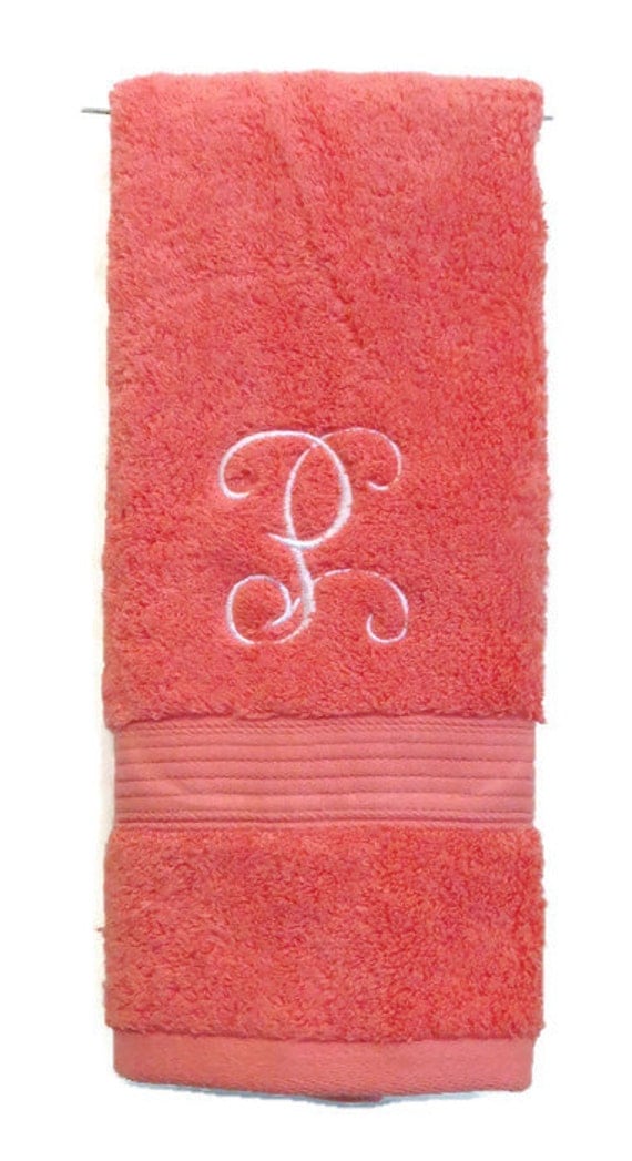 Personalized Monogrammed Bathroom Hand Towel by WhileEllieDreams