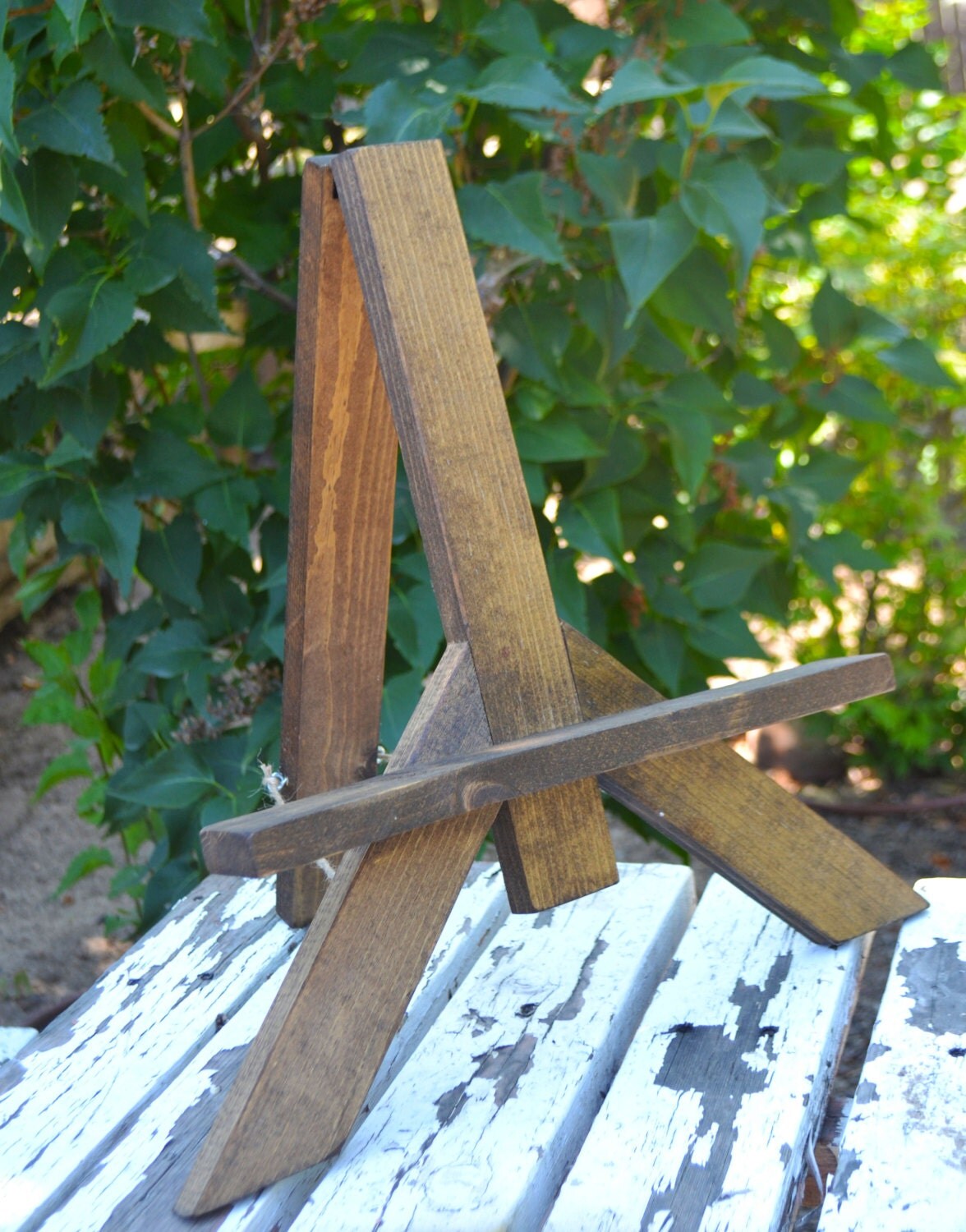 Rustic Wood Easel Chalkboard Stand Easel Picture by MintageDesigns