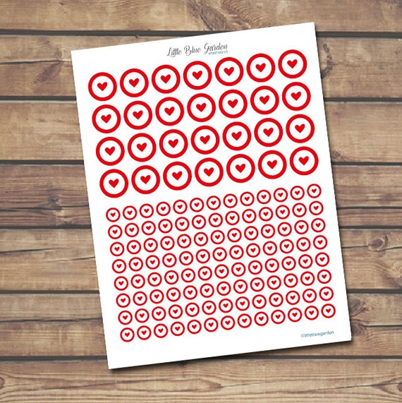 Love Target PDF and JPG PRINTABLE Planner Stickers for