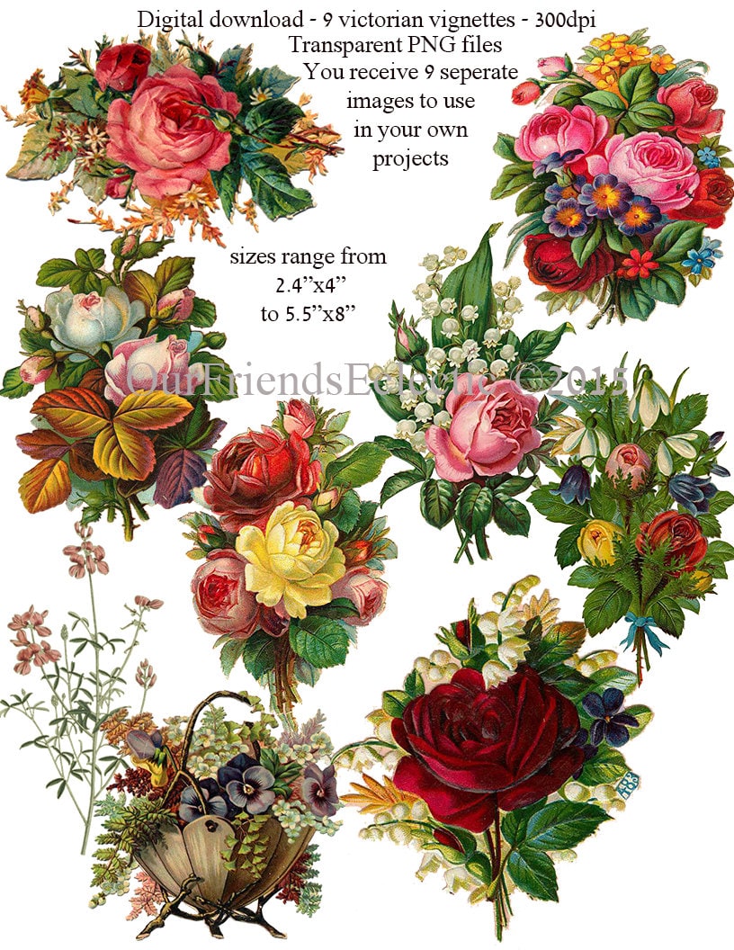 victorian flowers clipart - photo #36
