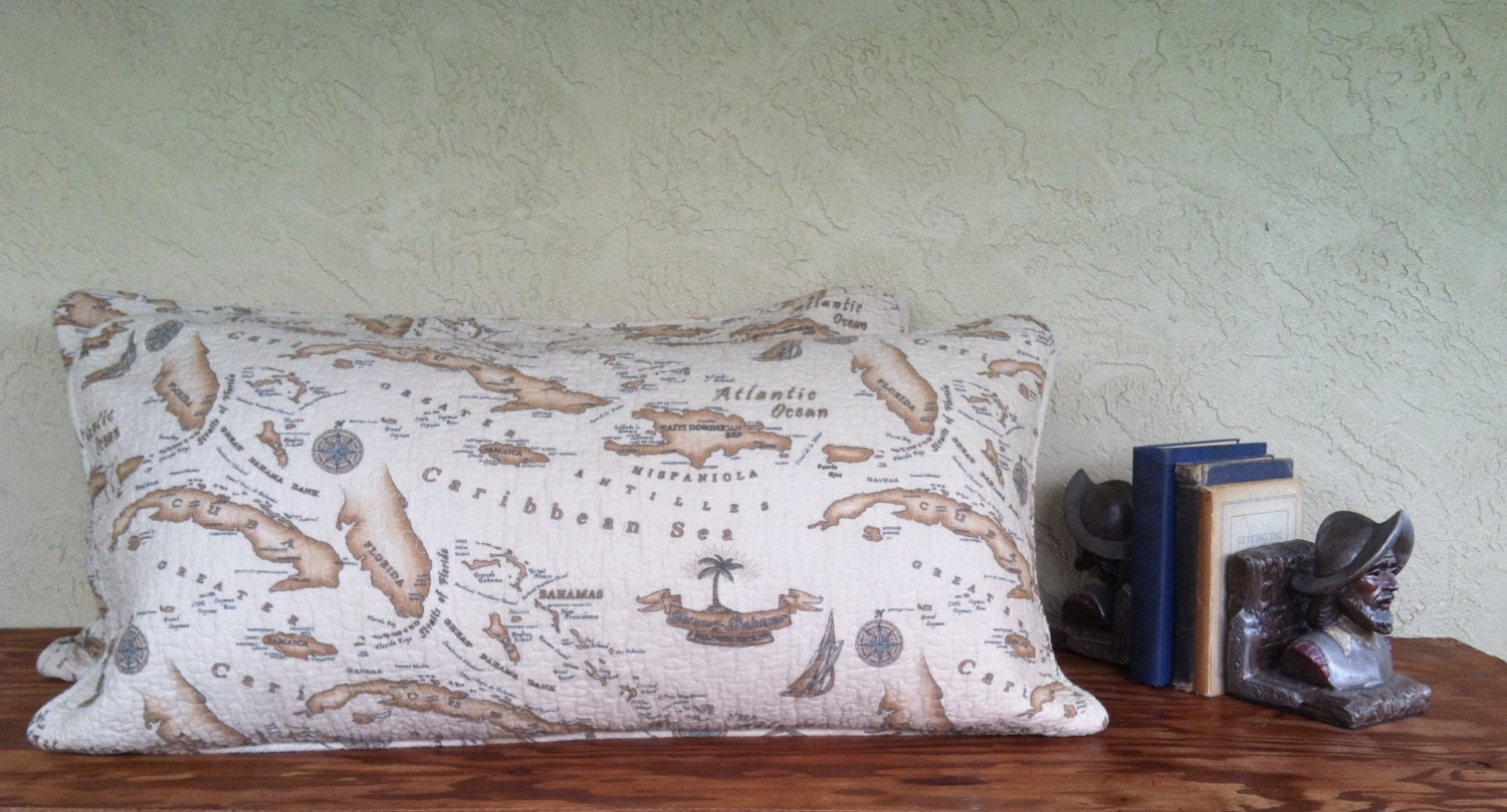 TOMMY BAHAMA s/2 King Size Pillow Shams in Old World Nautical
