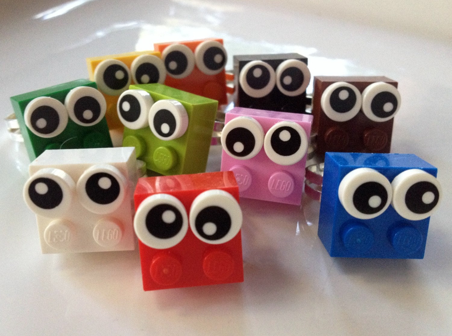 LEGO® Googly Eye Ball Brick Ring Party Favor Teacher Rewards