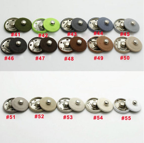 10sets Solid fabric covered snap Fasteners Invisible Poppers metal