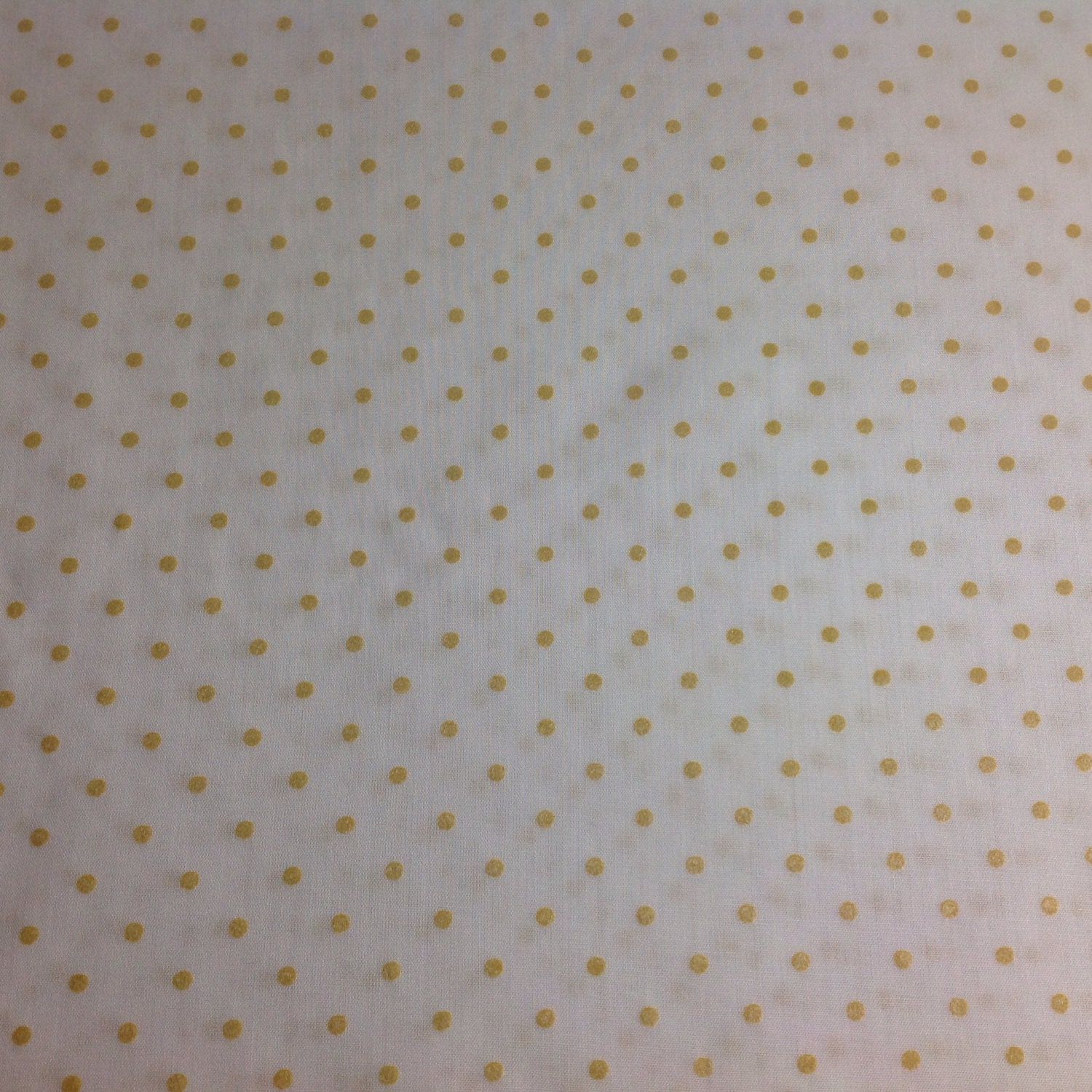 Sewing fabric Vintage dotted Swiss White with gold by MyOldeThings