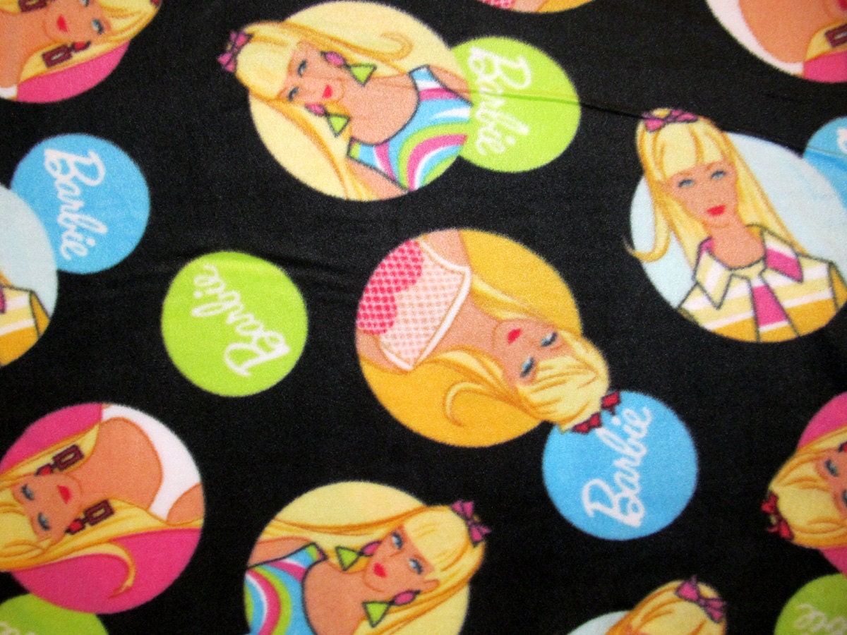 Barbie Fleece Fabric 1 yard 27 inches RARE VHTF