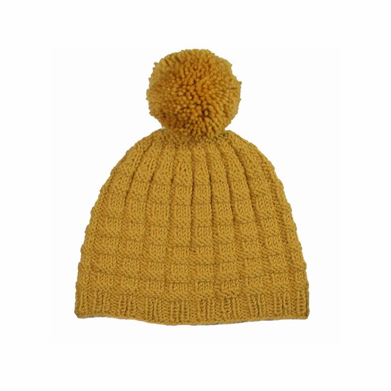 beanie pom mustard pom Hat Wool Pom Dijon Yellow Women Hat Women for for Teens   Winter Pom