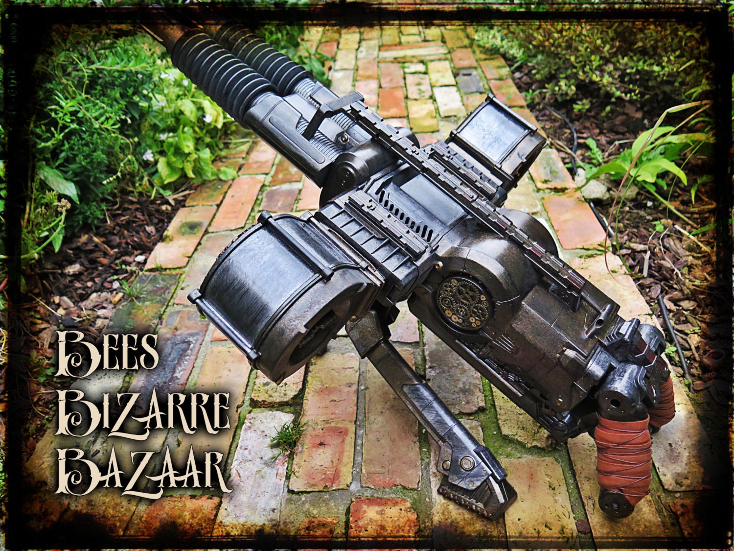 Steampunk Nerf Gun Machine Gun Rhino Fire Cosplay