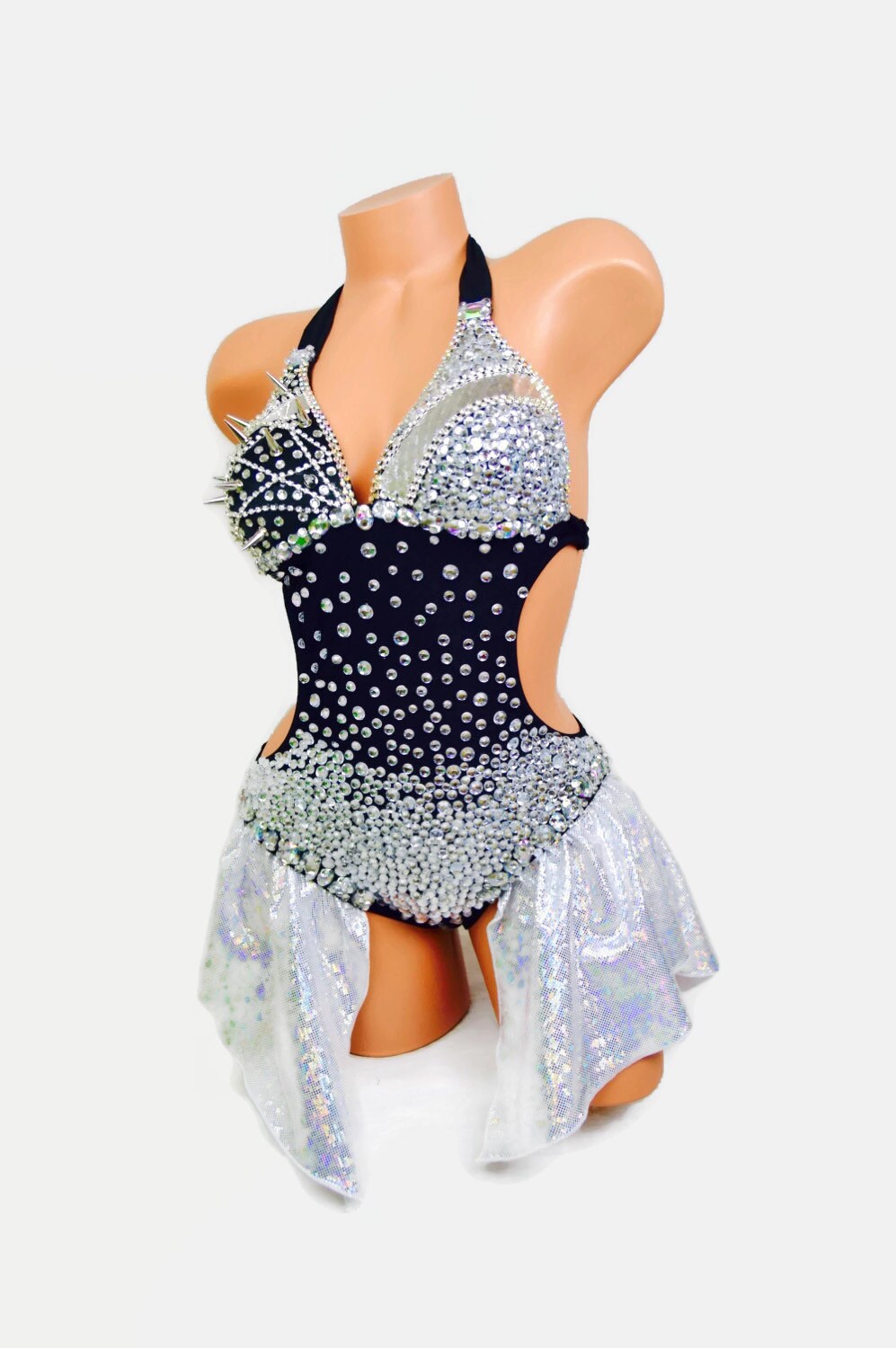 Black monokini / dance costume/ drag queen / by RolitaCouture