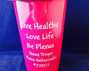 14 oz ceramic latte mug with silicone lid with sip through hole Personalized Engraved
