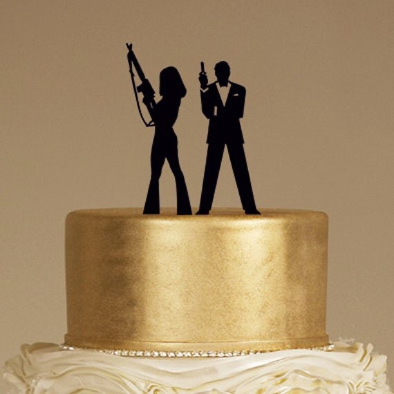 Items similar to Wedding Cake Topper Gun and Rifle wedding on Etsy