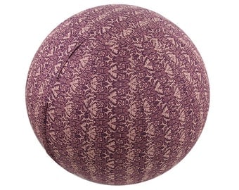 65cm Exercise Ball Cover, Yoga Ball Cover, Fitness Ball Cover, Fair Trade - Maroon Rhapsody.