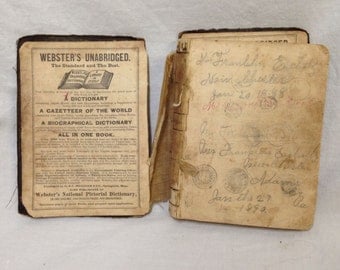 1867 Webster Primary School Dictionary of the English Language Antique Book. Illustrated with more than Two Hundred Engravings on Wood.