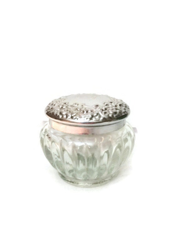 VIntage Houbigant Dusting Powder Jewelry Holder Jar Ornate