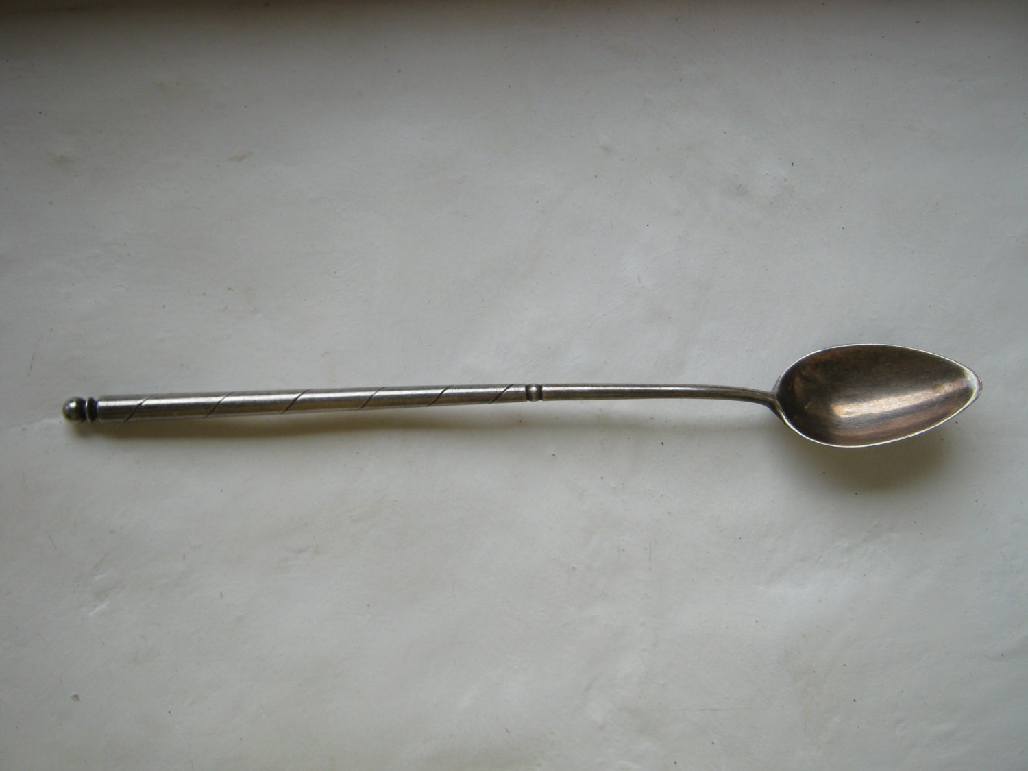 French Vintage Long Jam or Pickle Spoon