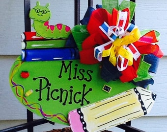 Teacher door sign, teacher door hanger, welcome back door sign, welcome back door hanger, school sign, back to school door sign,
