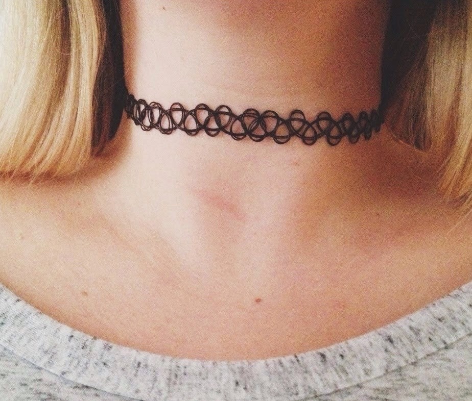 90s Tattoo Choker Necklace Grunge