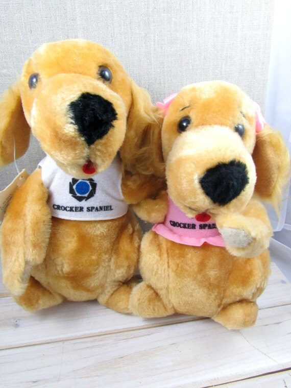 Items similar to Dakin Pair of Crocker Spaniel Pup, Crocker National