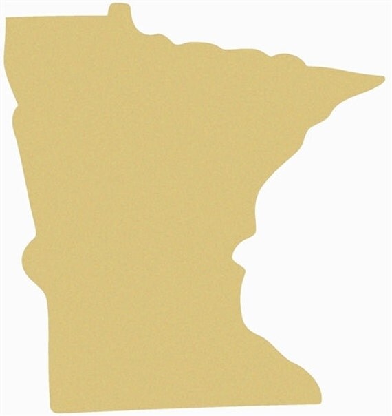Minnesota Unfinished Wood Shape Cutout Variety Sizes USA Made