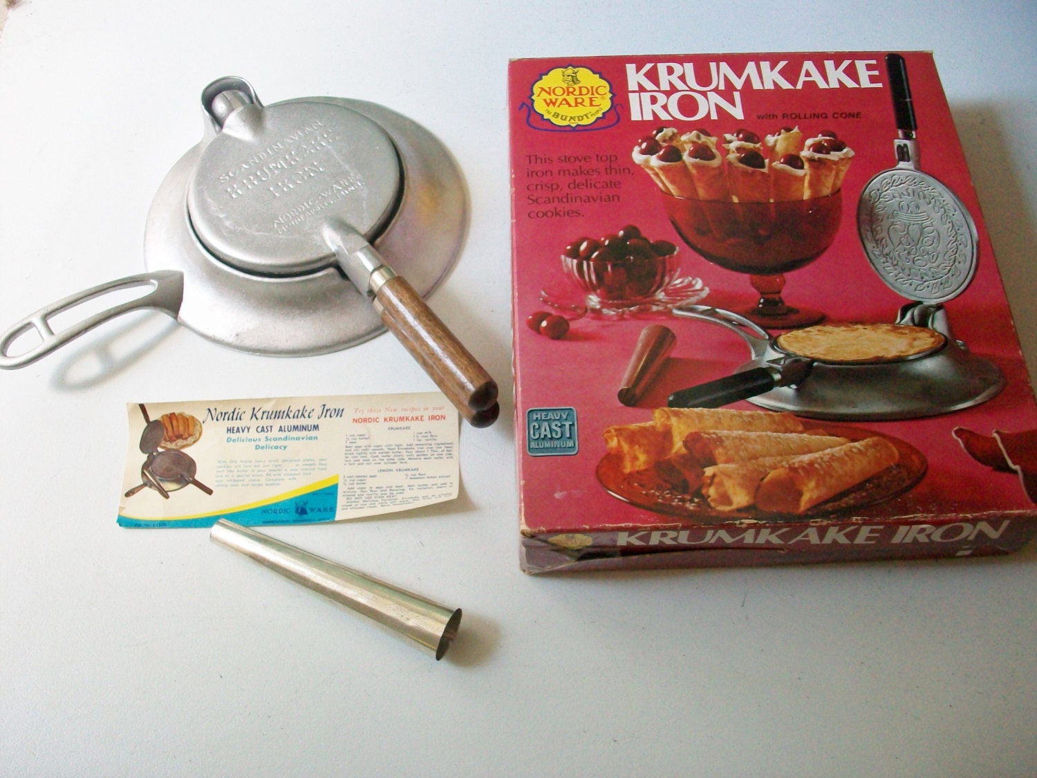Nordic Ware Krumkake Iron Vintage Scandinavian Cookie