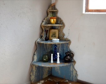 etagere d'angle rustique