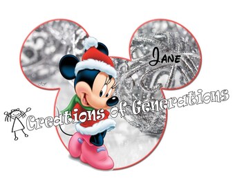 Disney Cruise Door Decoration Magnet - Christmas Minnie Mouse