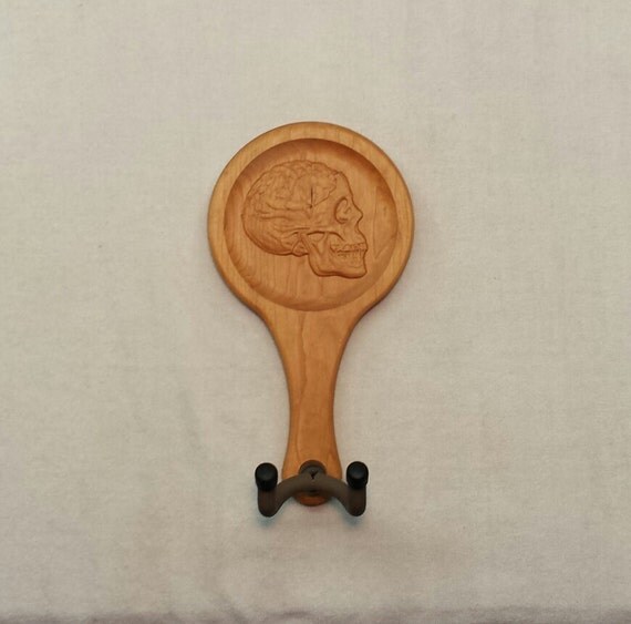 Guitar hanger wall art human skull cherry wood Guitar hanger wall art human skull cherry wood