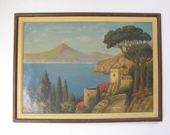 L.Mininberg, marvelous oil on board painting 1983