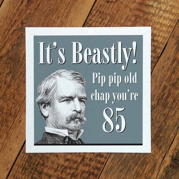 85th Birthday Card For Men Funny 85 Age Card For Men