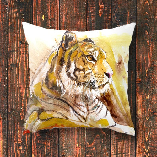 Animal Pillow case travel men african art gift cushion