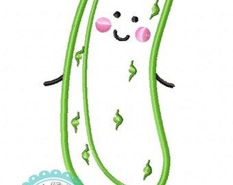 Dill Pickle Machine Embroidery Applique Design