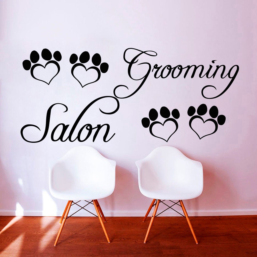 Wall Decals Dog Grooming Salon Decal Vinyl Sticker by CozyDecal