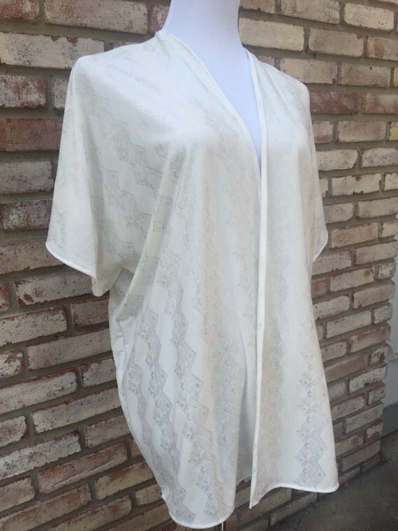 White Kimono Sleeved Cardigan Kimono Jacket Beachwear
