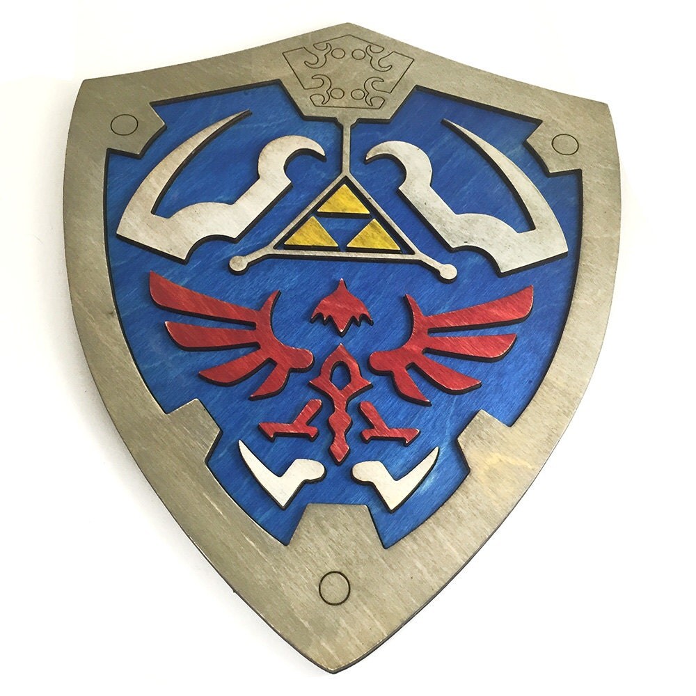 Wooden Legend of Zelda Hylian Shield Wall Art
