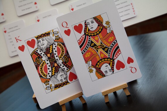 Playing Card Table Numbers / Names