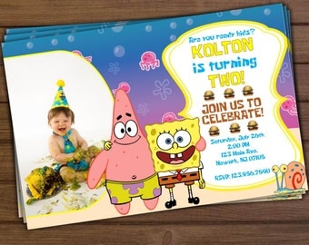 Spongebob Birthday Invitation - Printable Spongebob Invitation