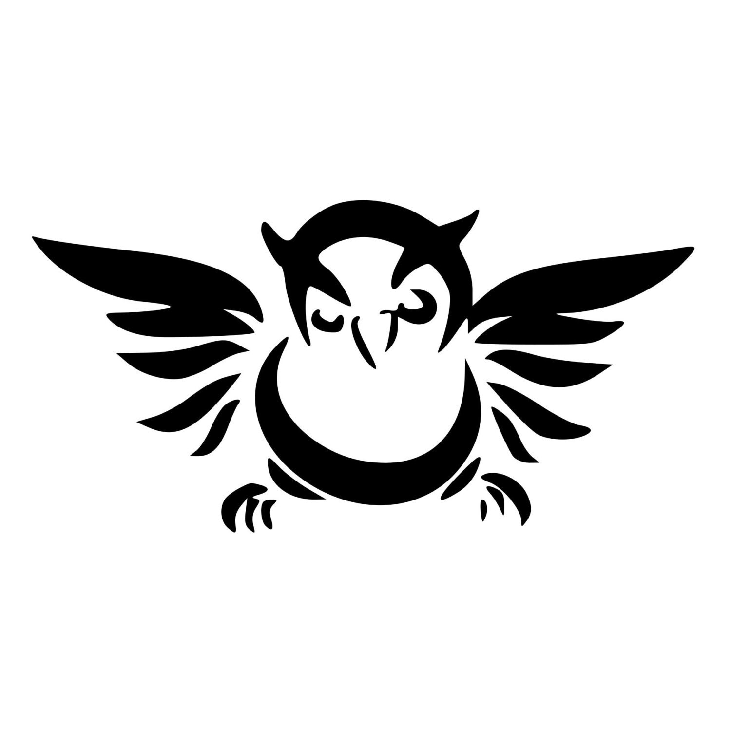 Owl Flying DieCut Decal Car Window Wall Bumper Phone Laptop