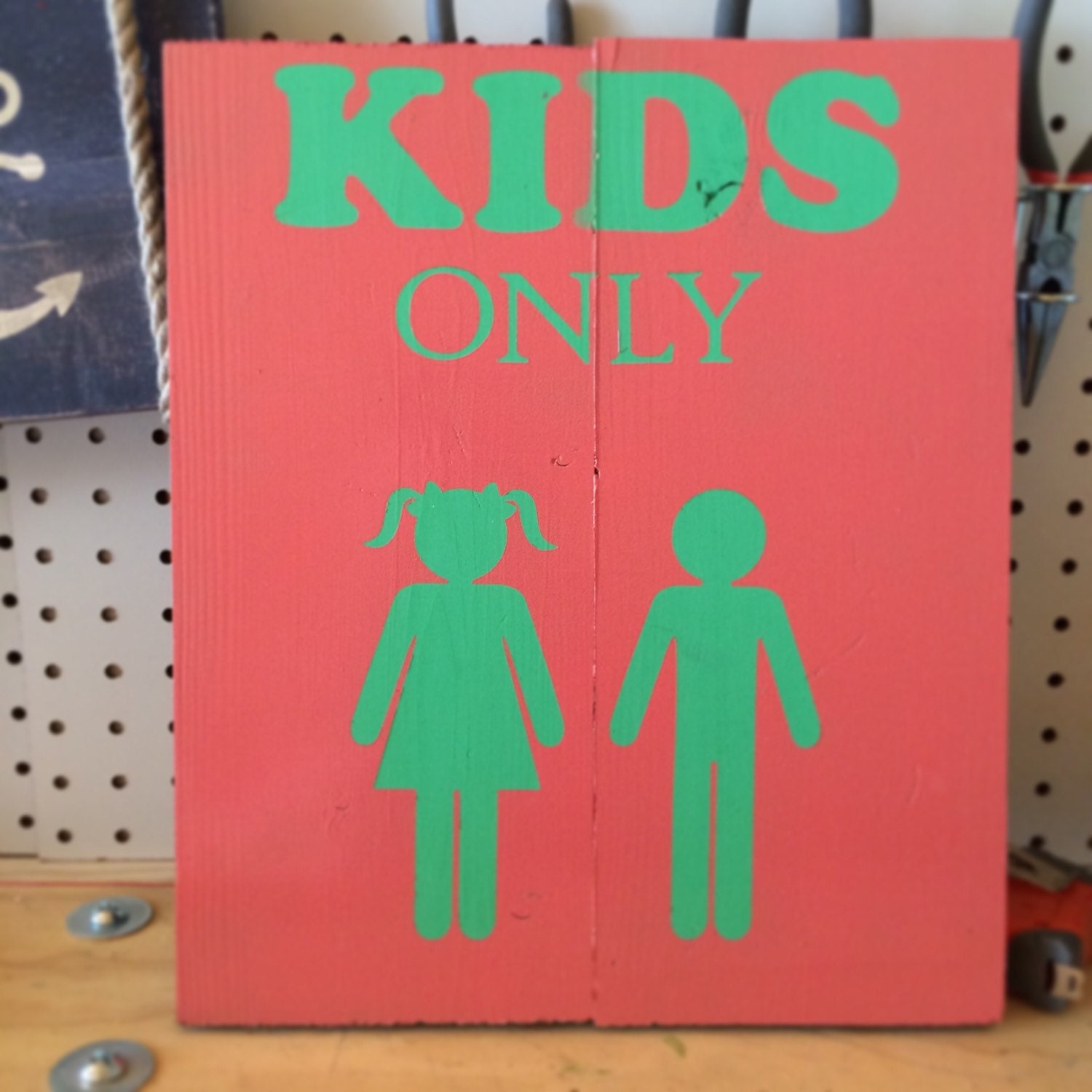 KIDS OnLy sign by ClunkenTreasures on Etsy
