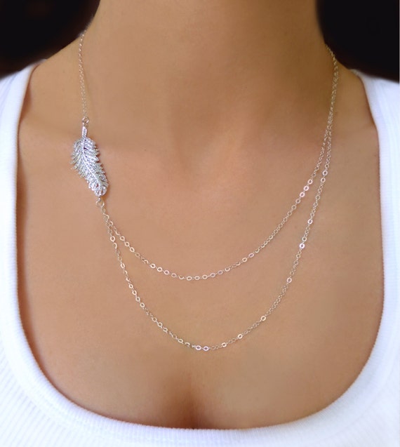 Multi Strand Necklace Rhinestone Bridal Necklace by GlitterMeSweet