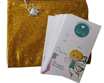 10 qty Tooth Fairy Receipts- Tooth Fairy Letters- OR Complete Tooth Fairy Kit- Tooth Fairy Pillow Alternative- Tooth Fairy Pouch- Lost Tooth