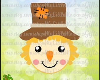 Scarecrow Face Design Ready to Personalize Instant Download Zip File Full Color SVG, EPS, DXF, High Quality 300 dpi Jpeg & Png formats