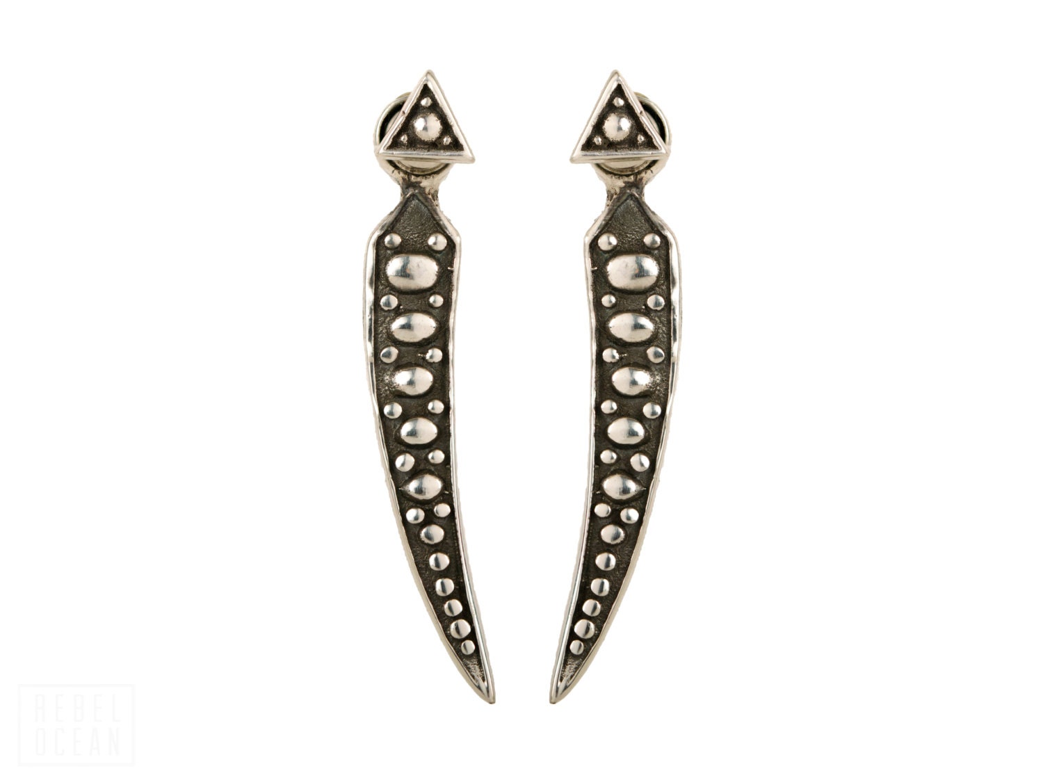 Sterling Silver Ear Jacket Earrings Sunshine Ear Cuff Earrings